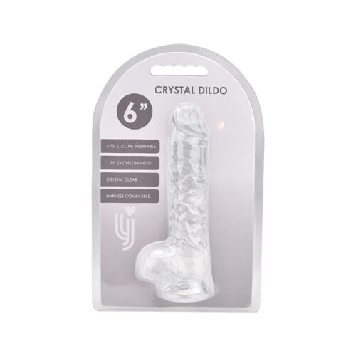 dildo met ballen transparant ( 5 maten )