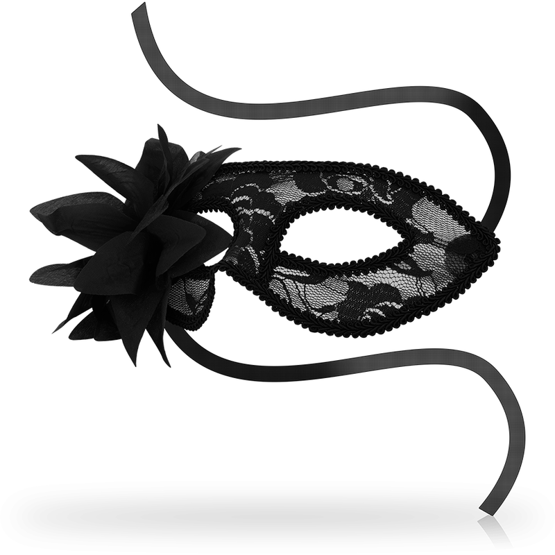 OHMAMA - MASKS KANT OOGMASKER EN BLOEM ZWART