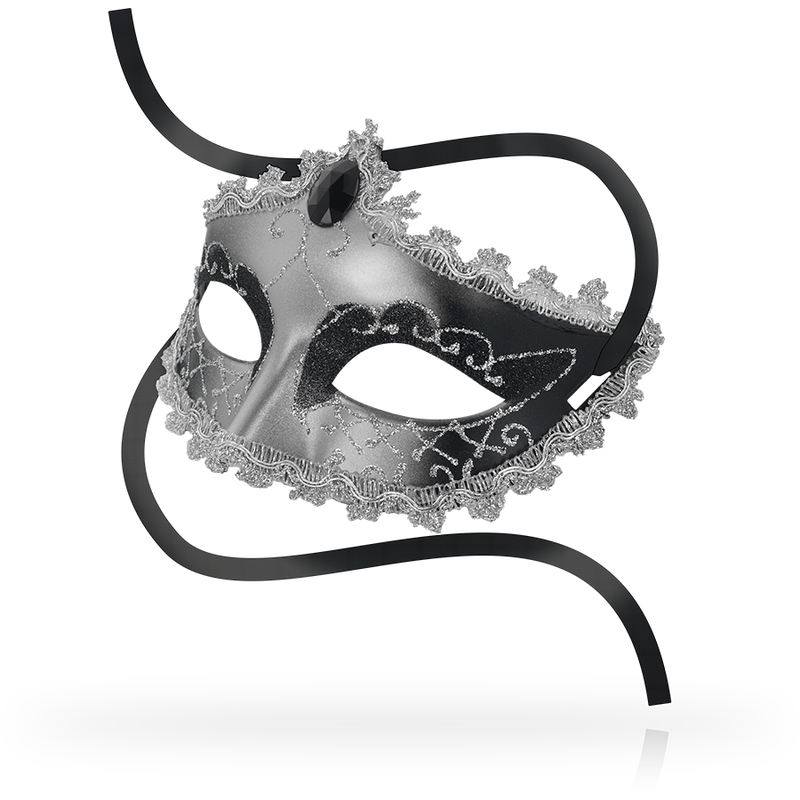 OHMAMA - MASKS ZWART DIAMANT OOGMASKER GRIJS