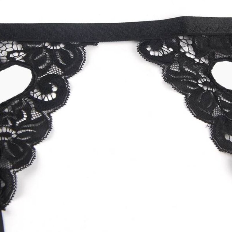SUBBLIME - SET DRIEDELIG SET BH + JARRETELGORDEL + STRING L/XL