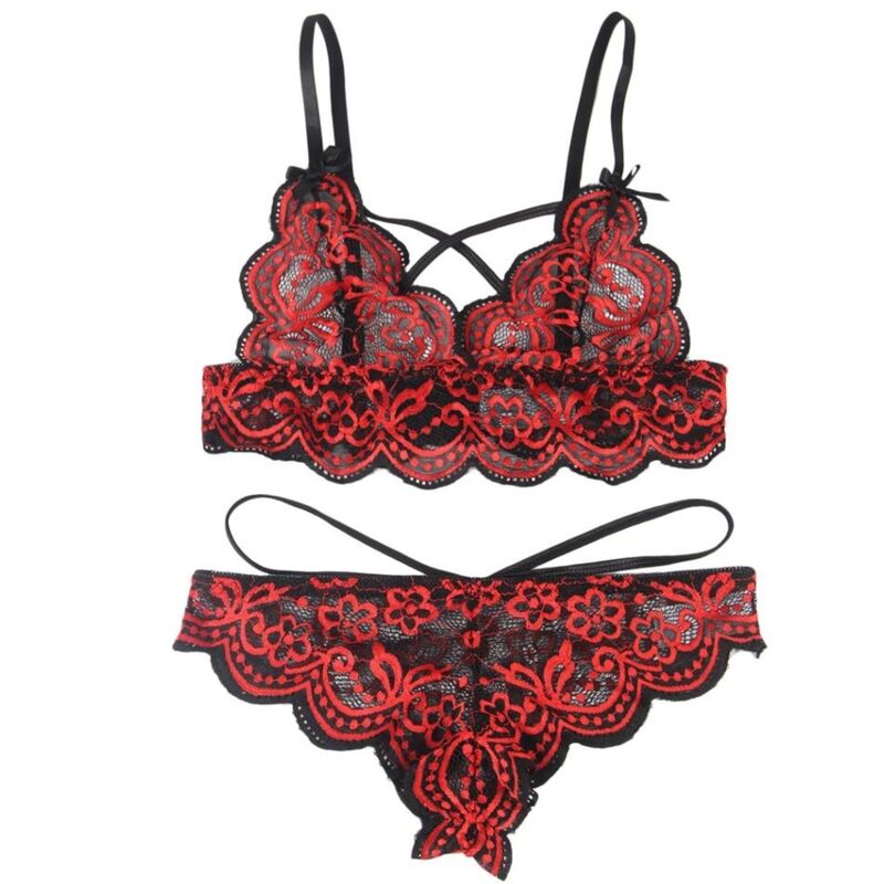 SUBBLIME - SET TWEE STUKS SET KANTEN TOP EN SLIPJE L/XL