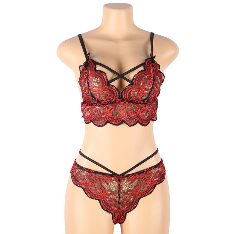SUBBLIME - SET TWEE STUKS SET KANTEN TOP EN SLIPJE L/XL