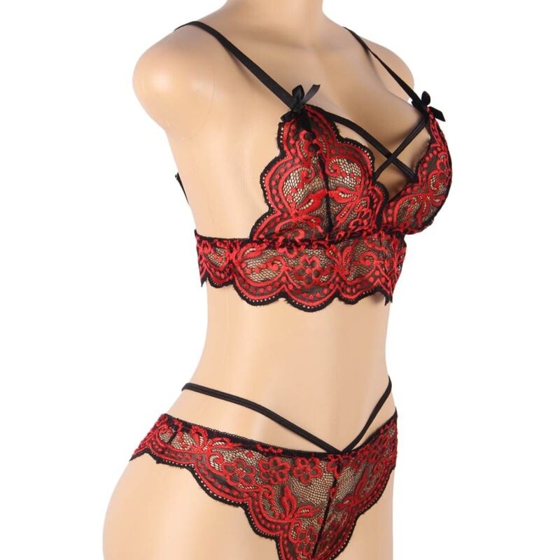 SUBBLIME - SET TWEE STUKS SET KANTEN TOP EN SLIPJE L/XL