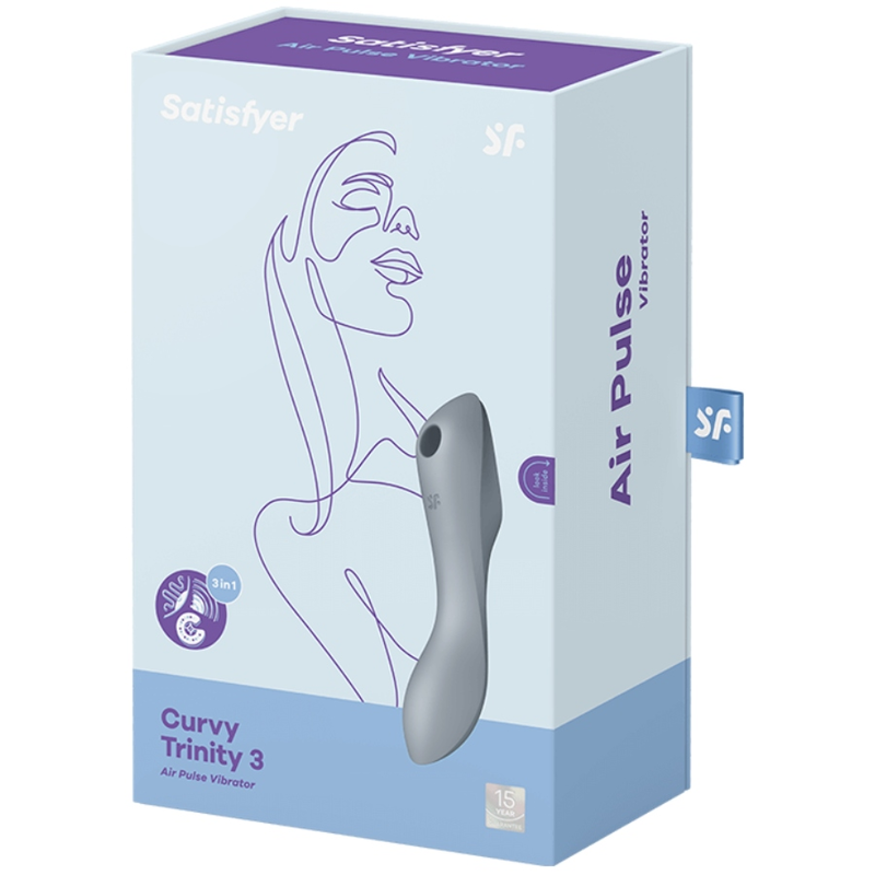 SATISFYER - CURVY TRINITY 3 GRIJZE STIMULATOR EN VIBRATOR