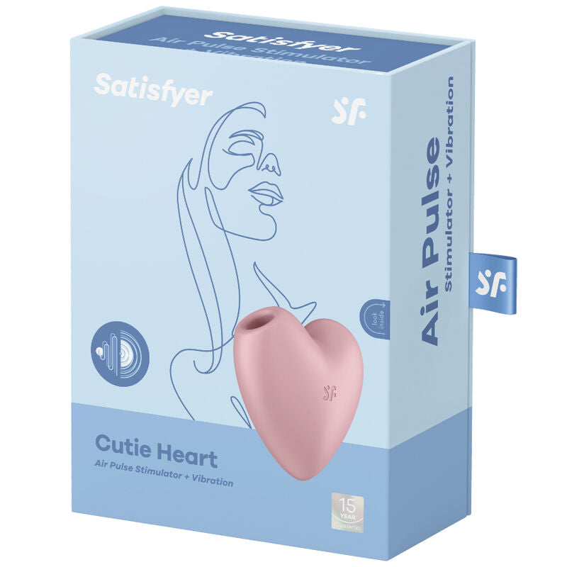 SATISFYER - CUTIE HART ROZE STIMULATOR EN VIBRATOR