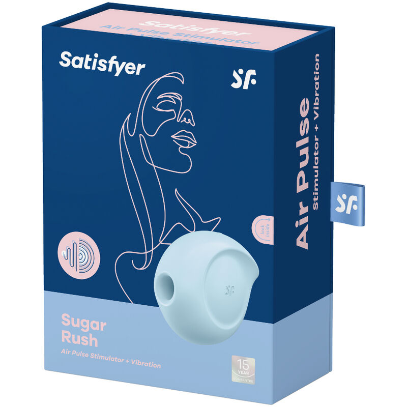 SATISFYER - SUIKER RUSH BLAUWE STIMULATOR EN VIBRATOR