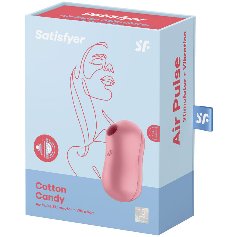 SATISFYER - COTTON CANDY ROZE STIMULATOR EN VIBRATOR