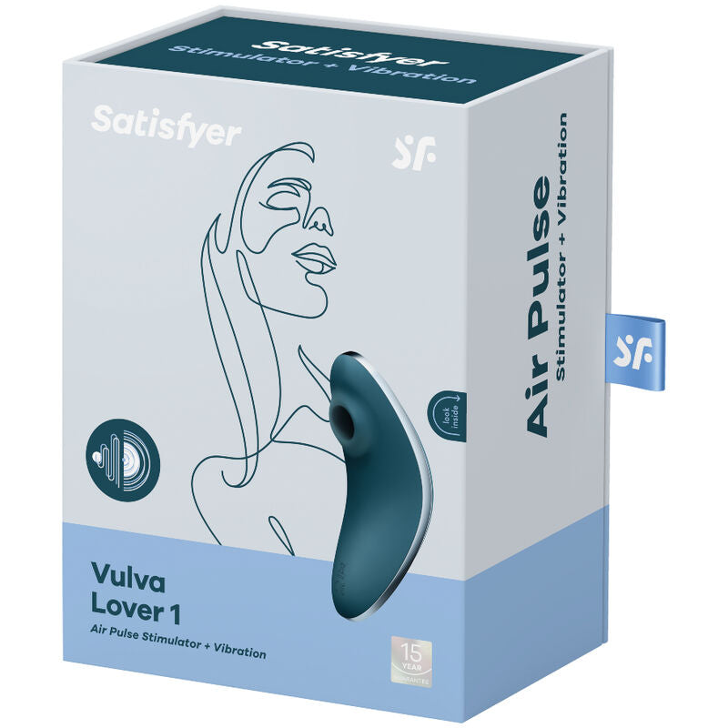 SATISFYER -VULVA LOVER 1 BLAUWE STIMULATOR EN VIBRATOR