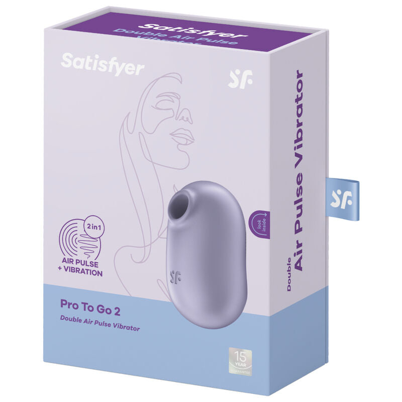 SATISFYER - PRO TO GO 2 DUBBELE VIOLETTE STIMULATOR EN VIBRATOR