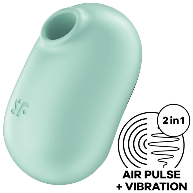SATISFYER - PRO TO GO 2 GROENE DUBBELE STIMULATOR EN VIBRATOR