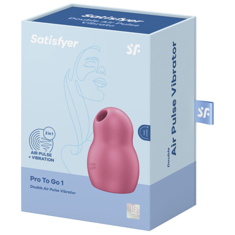SATISFYER - PRO TO GO 1 RODE DUBBELE STIMULATOR EN VIBRATOR
