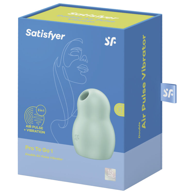 SATISFYER - PRO TO GO 1 GROENE DUBBELE STIMULATOR EN VIBRATOR