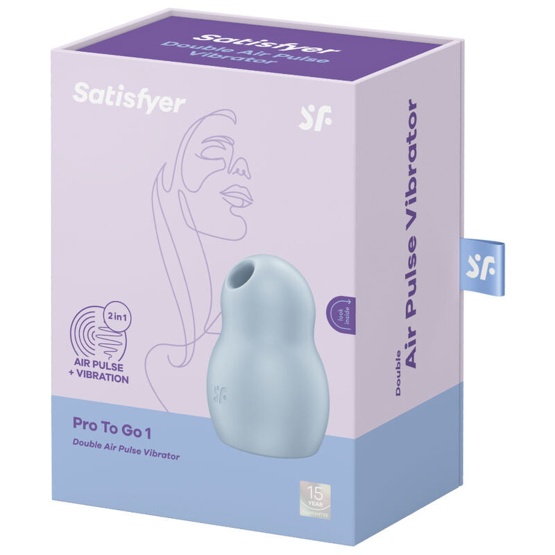 SATISFYER -PRO TO GO 1 DUBBELE BLAUWE STIMULATOR EN VIBRATOR