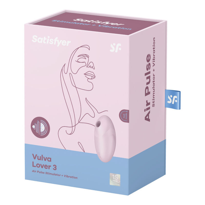 SATISFYER - VULVA LOVER 3 ROZE STIMULATOR EN VIBRATOR