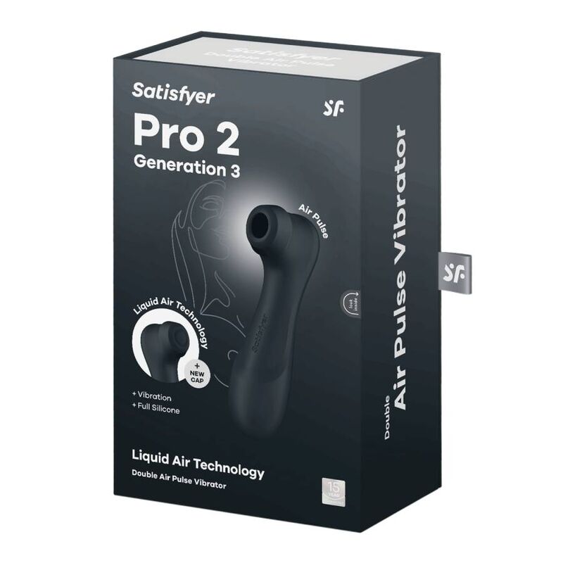 SATISFYER - PRO 2 GENERATIE 3 LIQUID AIR TECHNOLOGIE ZWART