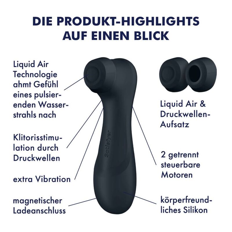 SATISFYER - PRO 2 GENERATIE 3 LIQUID AIR TECHNOLOGIE ZWART