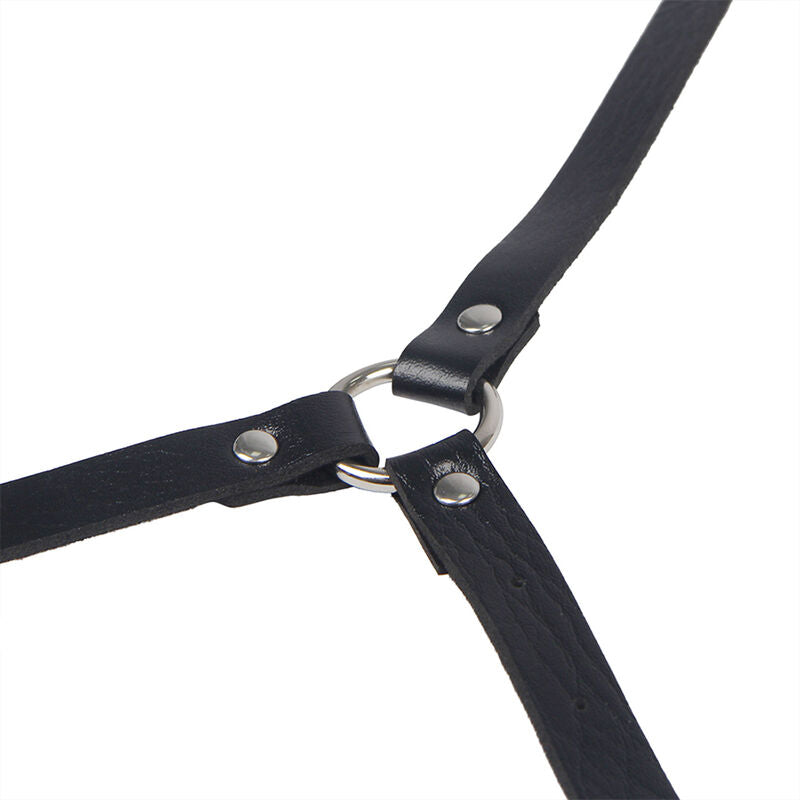 SUBBLIME - ZWART LEREN BODYHARNAS ONE SIZE