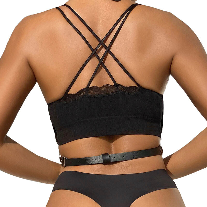 SUBBLIME - ZWART LEDEREN BORSTHARNAS ONE SIZE