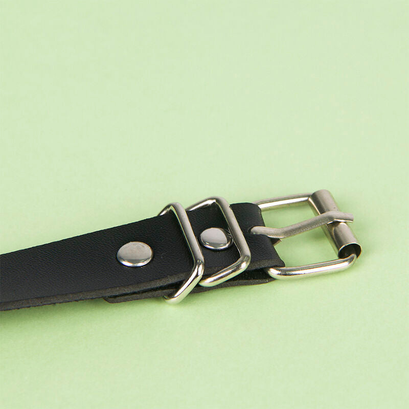 SUBBLIME - ZWART LEREN KETTINGRIEM ONE SIZE