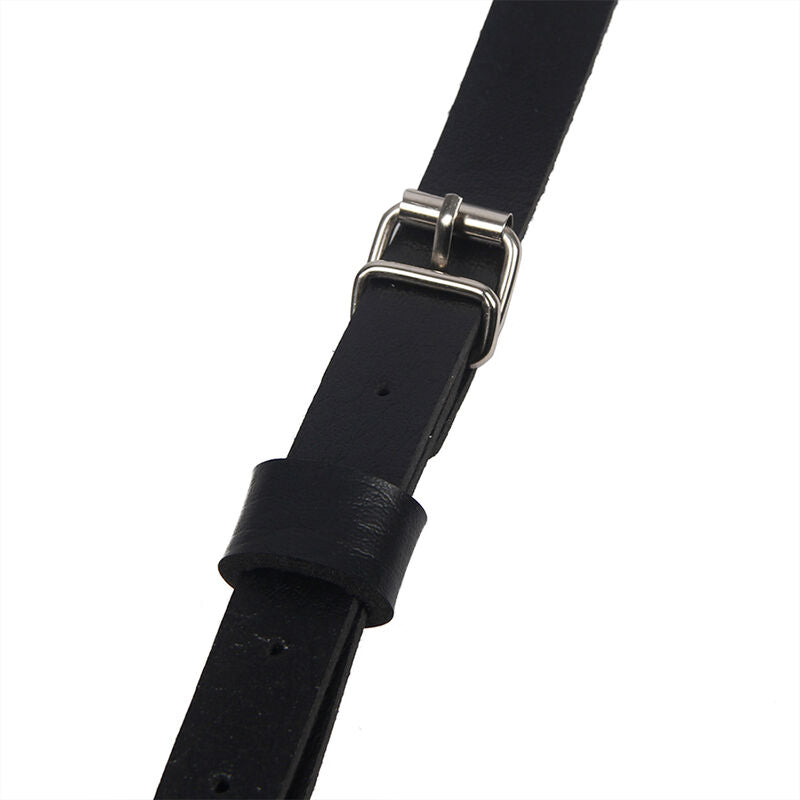 SUBBLIME - ZWART LEREN RINGBORSTHARNAS ONE SIZE