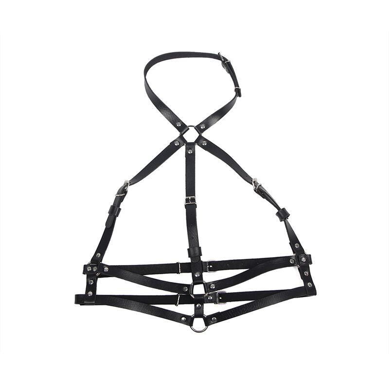 SUBBLIME - ZWART LEREN RINGBORSTHARNAS ONE SIZE