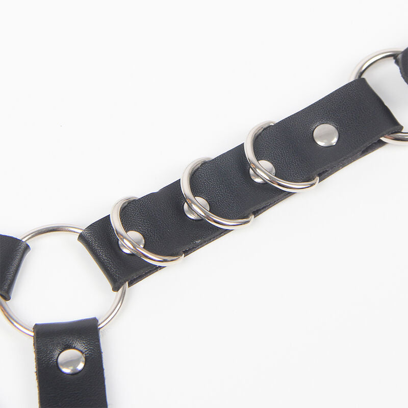 SUBBLIME - HARNASRIEM EN KORRELBAND MET RINGEN EN KETTINGDETAIL ONE SIZE