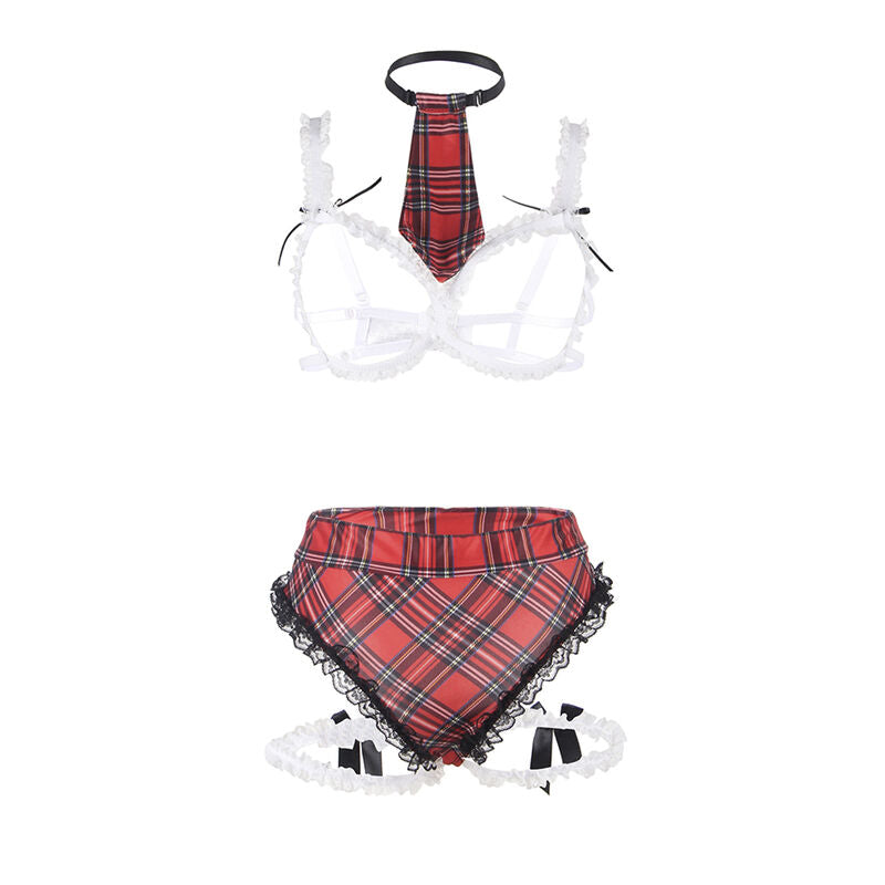 SUBBLIME - SEXY SCHOOLMEISJESKOSTUUM MET BH L/XL