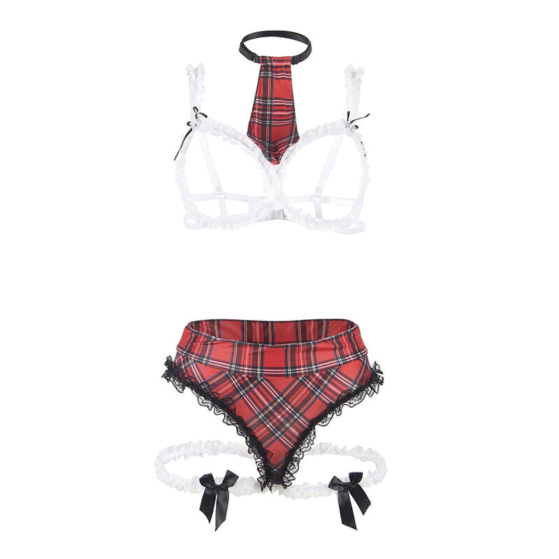 SUBBLIME - SEXY SCHOOLMEISJESKOSTUUM MET BH L/XL