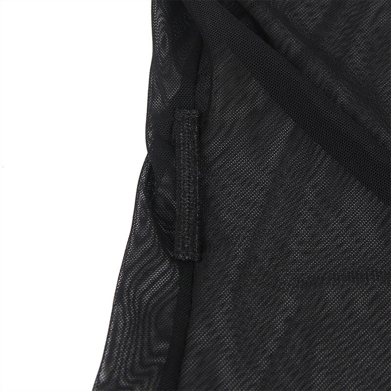 SUBBLIME - TRANSPARANTE STOFFEN JAS MET ZWART KANTEN DETAIL L/XL