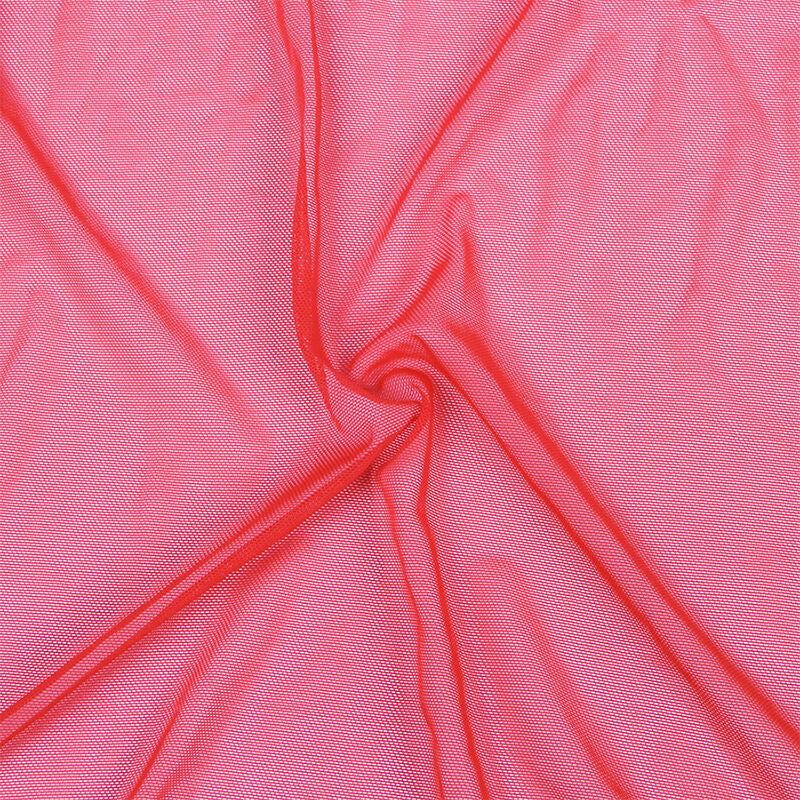 SUBBLIME - TRANSPARANTE STOFFEN JAS MET ROOD KANT DETAIL S/M