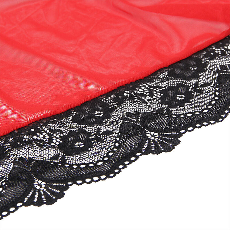SUBBLIME - TRANSPARANTE STOFFEN JAS MET ROOD KANT DETAIL L/XL