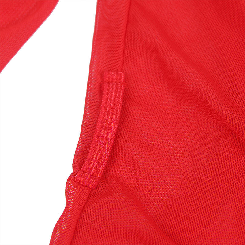 SUBBLIME - TRANSPARANTE STOFFEN JAS MET ROOD KANT DETAIL L/XL