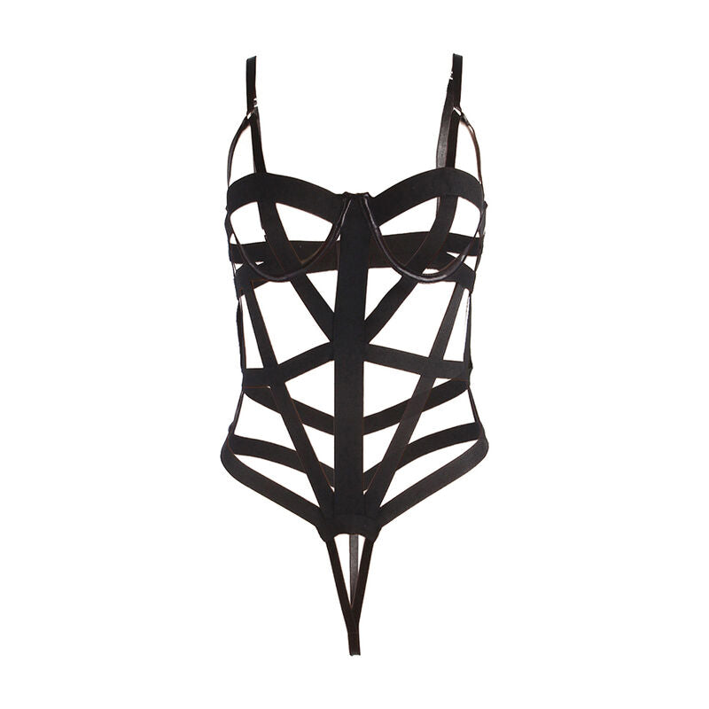 SUBBLIME - SEXY LICHAAM MET UITSPARINGEN ZWART L/XL