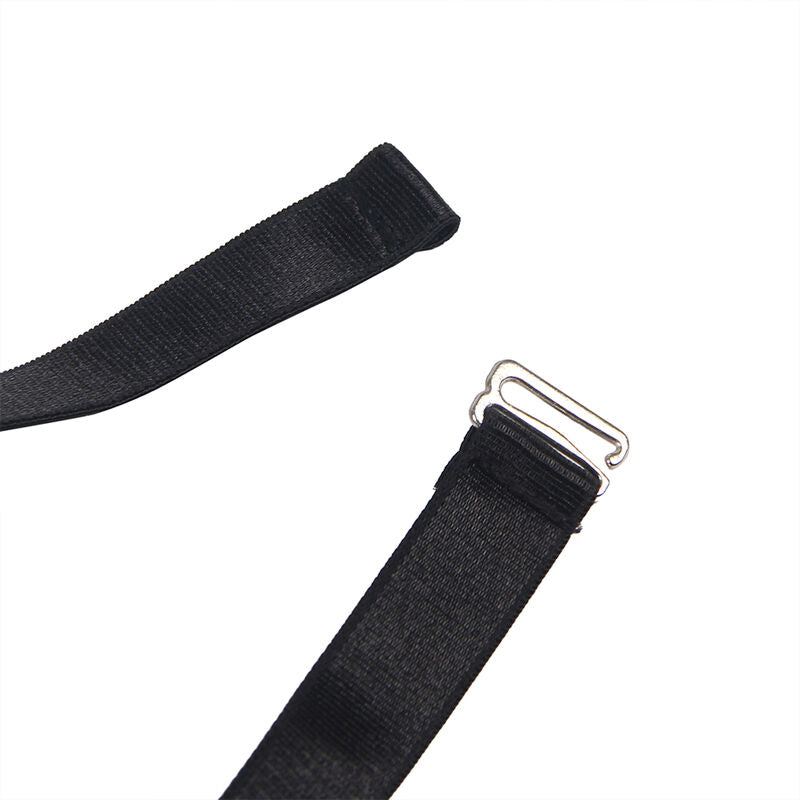 SUBBLIME - TRANSPARANTE HALTERHALS ZWARTE JURK S/M