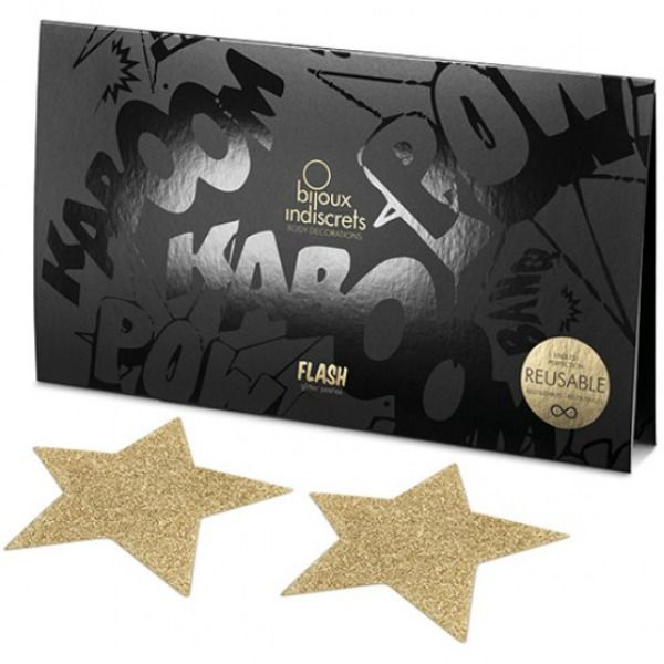 BIJOUX - INDISCRETS FLASH GOUDEN STER TEPELTEKLEDING