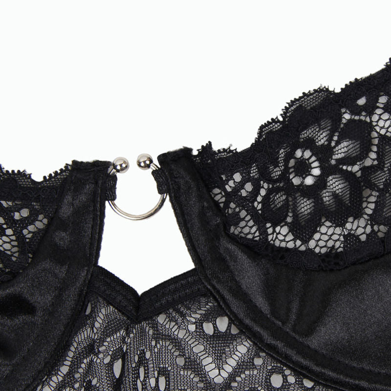 SUBBLIME - ZWART KORSET EN RIEM L/XL