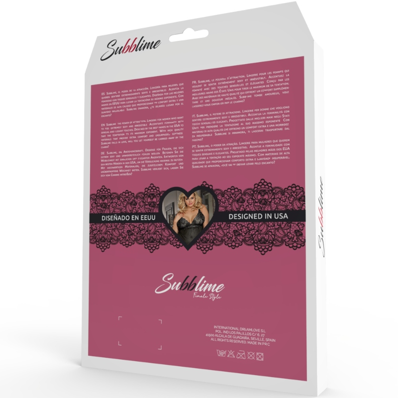 SUBBLIME - QUEEN PLUS FETISH CHEMISE EN JARRETELGORDEL