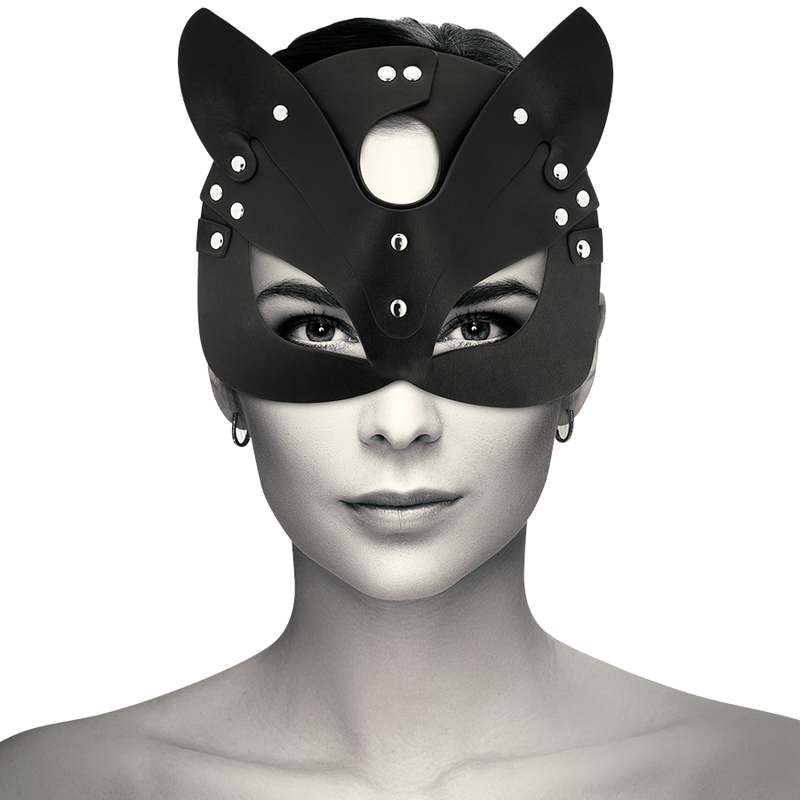 COQUETTE CHIC DESIRE - VEGAN LEDEREN MASKER MET KONIJNENOREN