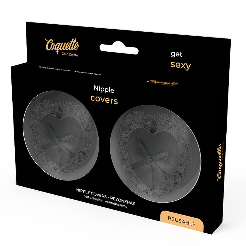 COQUETTE CHIC DESIRE - TEPELBEKLEDING KANT ZWART