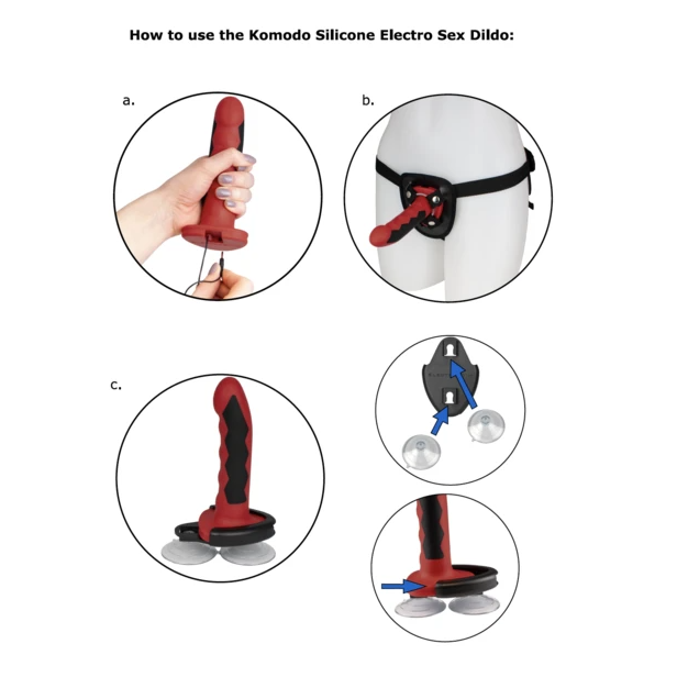 ELEKTRASTIM - SILICONEN FUSION KOMODO DILDO