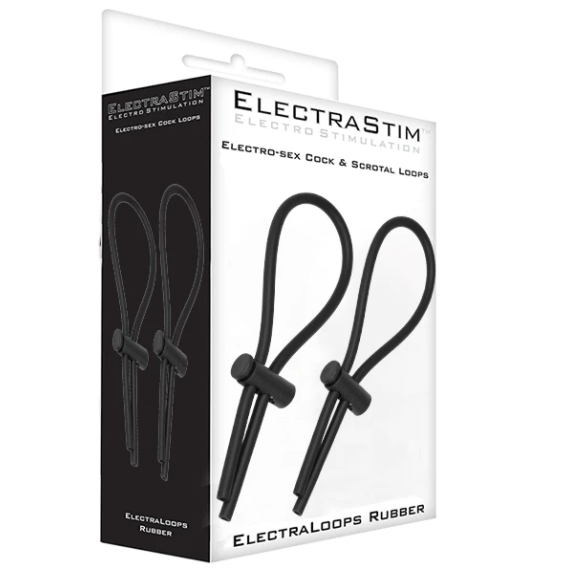 ELEKTRASTIM - RUBBER ADJ. COCK EN SCROTAAL LUSSEN