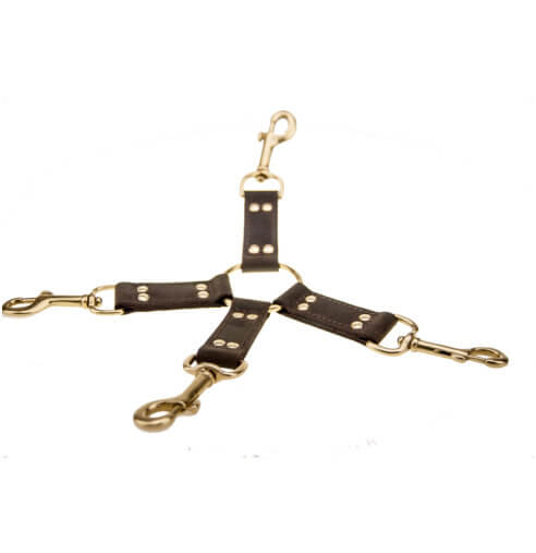 Varkensstropdas Nubuck Leather 4 Way Tie