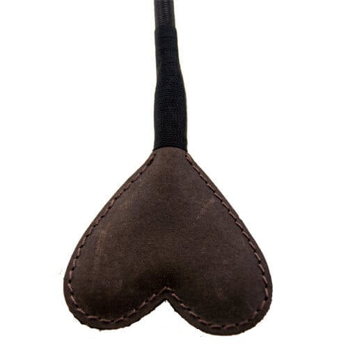 zweep Nubuck lederen hartvormige crop