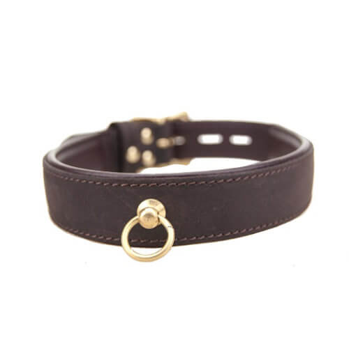 Halsband nubuckleren choker met 'O'-ring
