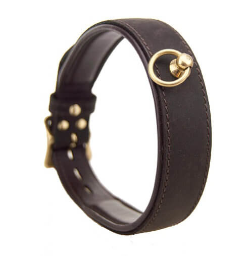Halsband nubuckleren choker met 'O'-ring