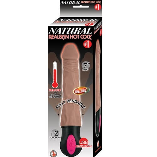 Realistisch opwarmend vibrerend dildovlees (2 tinten)