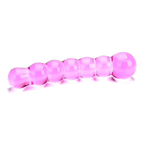 geribbelde glazen dildo