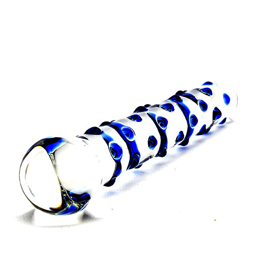 glazen dildo getextureerde