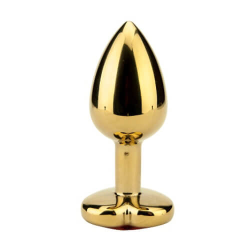 hartvormige buttplug zilver-gold
