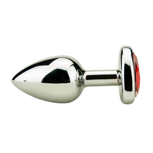 hartvormige buttplug zilver-gold